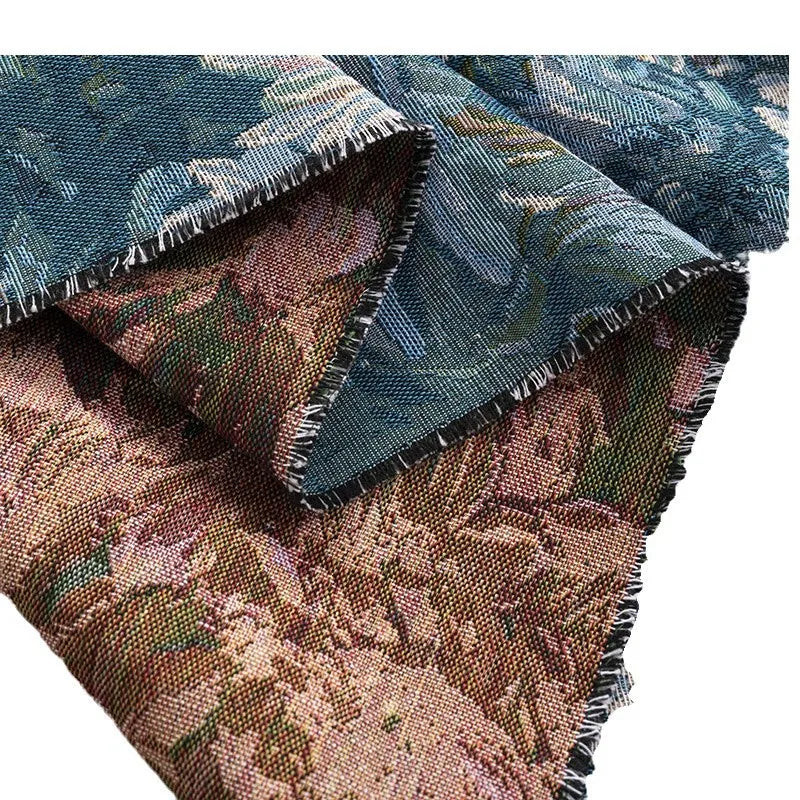 Monet Oil Painting Jacquard Fabric by the Meter | 146cm Wide | Home Décor & Sewing