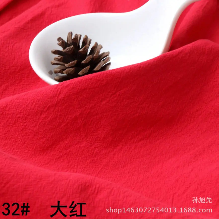 Cotton Linen Crepe Fabric – 137cm Wide | Skin-Texture Weave for Clothing, Curtains & Home Décor