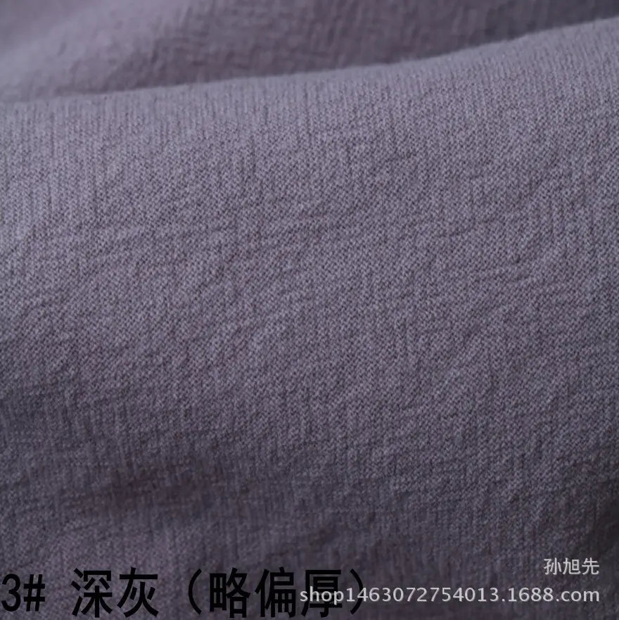 Cotton Linen Crepe Fabric – 137cm Wide | Skin-Texture Weave for Clothing, Curtains & Home Décor