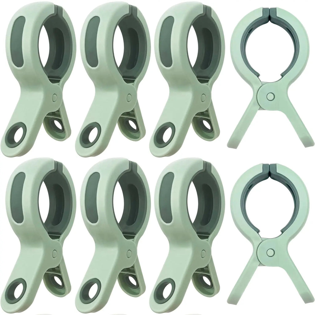 Pinzas de playa/para acolchar – Pinzas de ropa de plástico grandes, resistentes al viento y reutilizables para mantas, toallas y telas