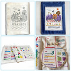 Embroidery Book for Beginners – 90+ Stitch Patterns with Reusable Fabric & Gift Box