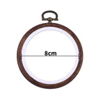 Wood-Grain Embroidery Hoop – Round & Oval Sizes