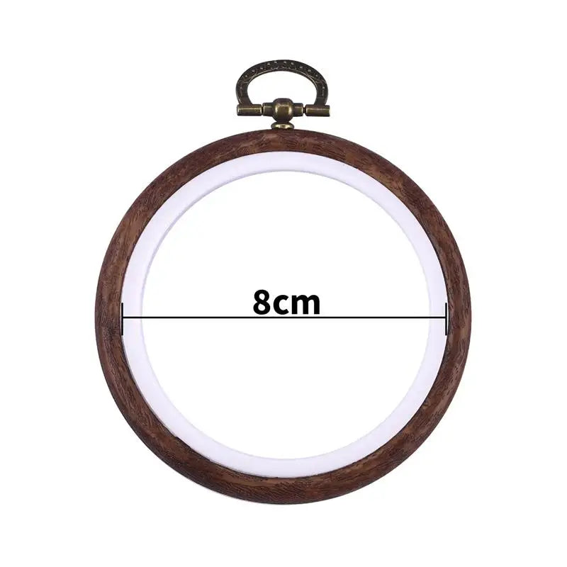 Wood-Grain Embroidery Hoop – Round & Oval Sizes