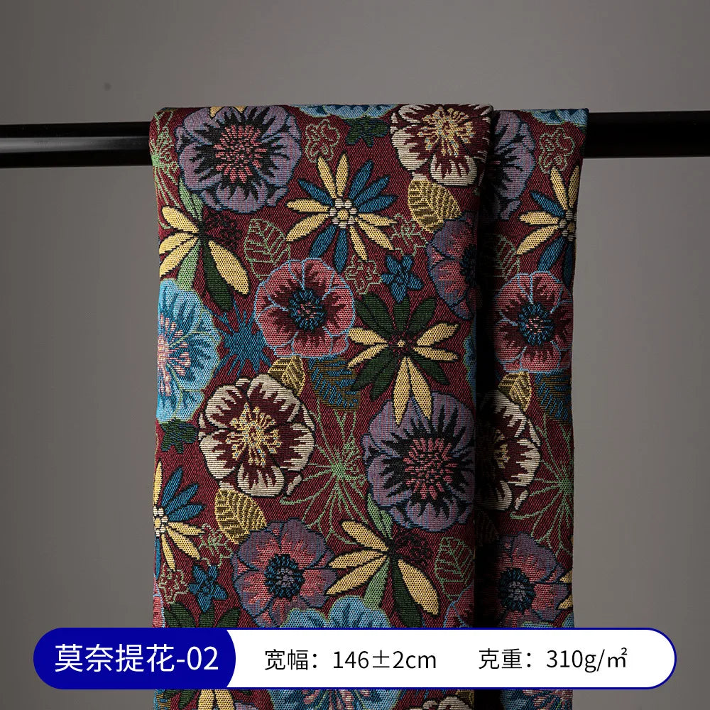 Monet Oil Painting Jacquard Fabric by the Meter | 146cm Wide | Home Décor & Sewing