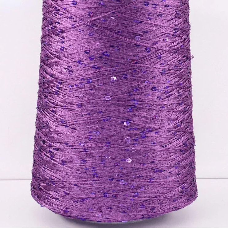 500G Glitter Fancy Yarn with Sequins – Hand Knitting & Crochet | 3mm Sequins | 25 Colors