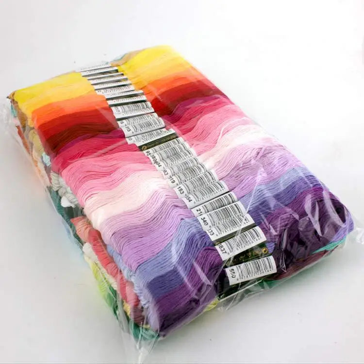 Cross Stitch Cotton Embroidery Floss Set – 8m Skeins, 6-Strand, 24 to 200 Colors, No Repeats
