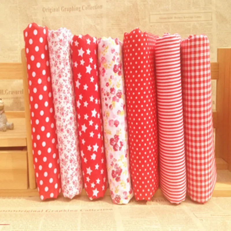 Vintage Floral Cotton Quilt Fabric Squares – 25x25cm Pre-Cut | Assorted Colors for Quilting & DIY