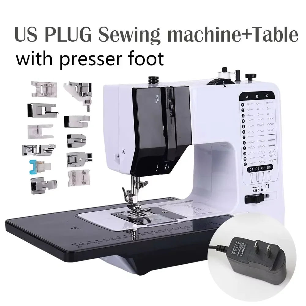 38-Stitch Mini Sewing Machine – Portable, LED Light, Foot Pedal & Bundle Options