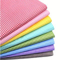 Fat Quarters Plaid & Polka Dot Patchwork Fabric Bundle – 8pcs 100% Cotton