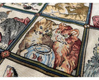 Tela de brocado con estampado de gato bonito – 150 cm de ancho, cortado a pedido (incrementos de 50 cm)