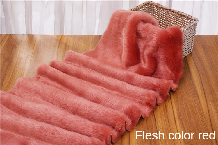 Faux Fur Plush Fabric – Thick 100% Polyester, 180cm Wide, Sold by the Meter – For Coats, Bags, Scarves & Winter Crafts