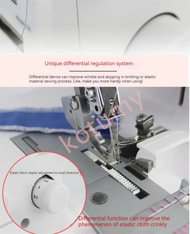 HQ320 Desktop Overlock Sewing Machine – 3/4 Thread, 100W, Electric