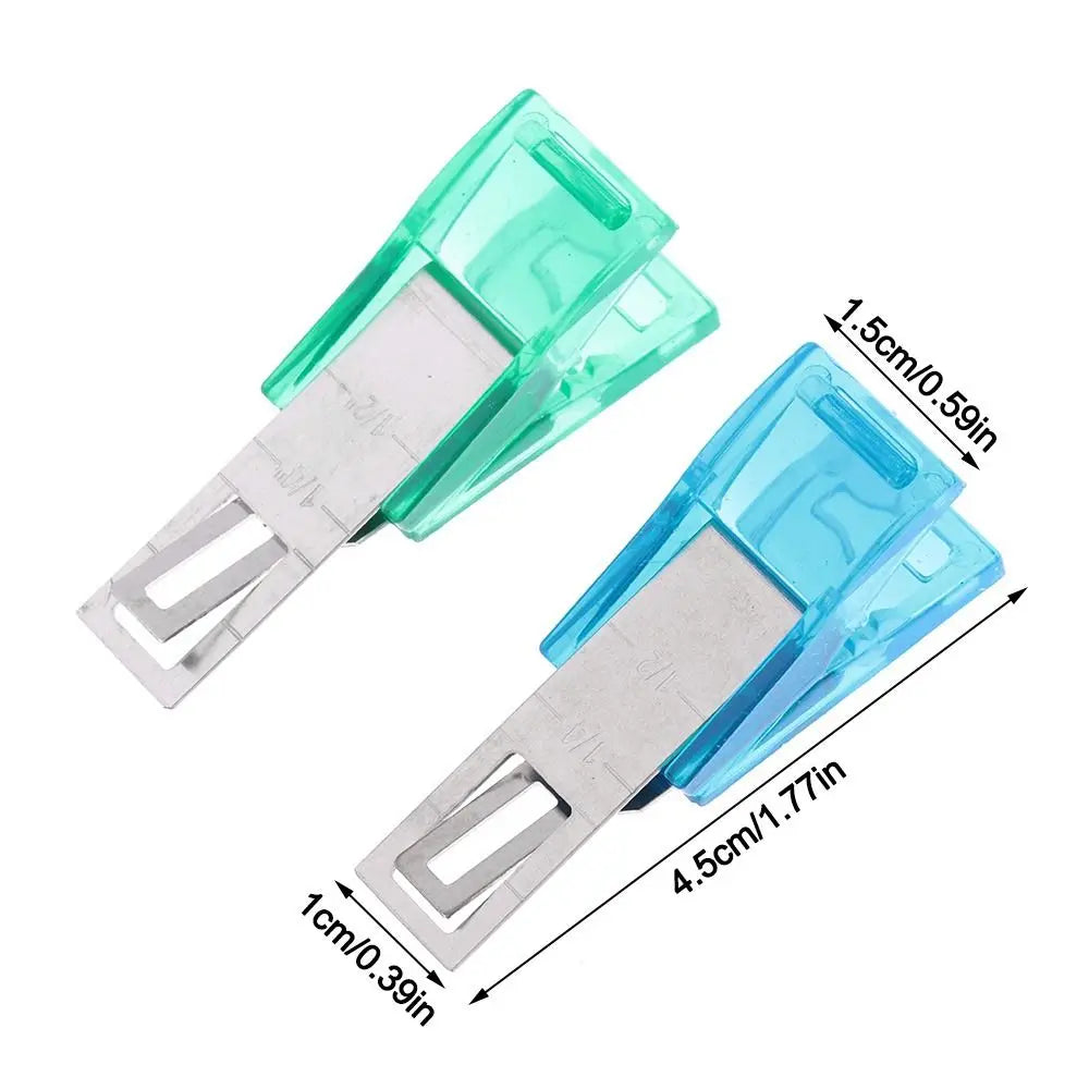 12 pinzas para coser y acolchar — Pinzas mágicas en forma de U con marcas de medición