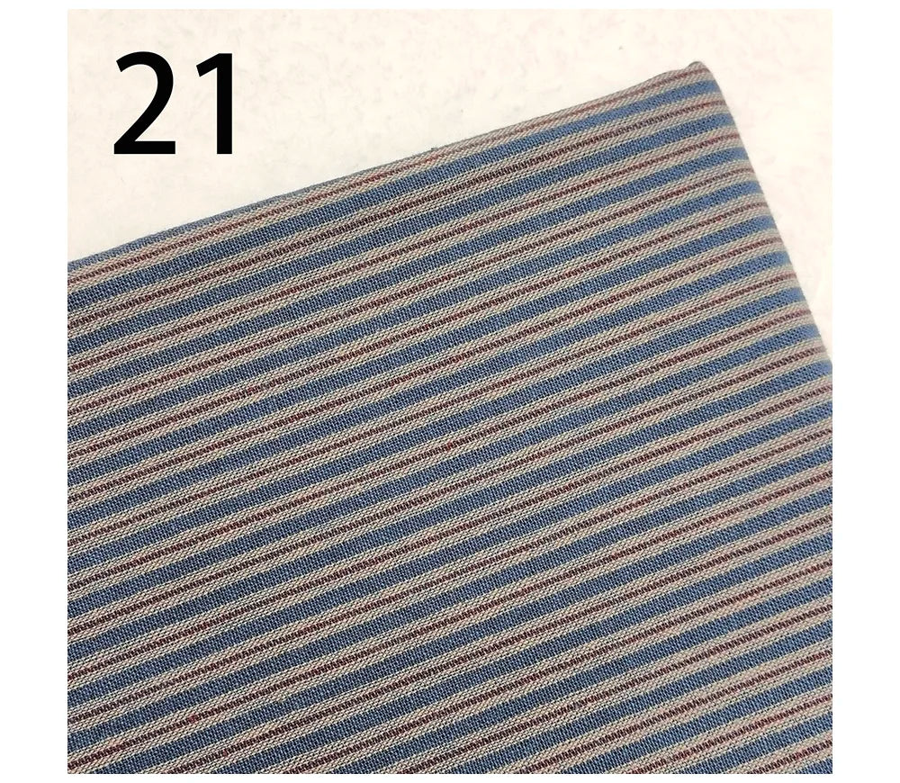 Yarn-Dyed Striped Plaid Cotton Quilting Fabric – 55" Wide, Multiple Cut Sizes | Patchwork & Tilda Crafts