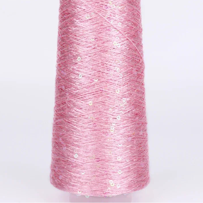 500G Glitter Fancy Yarn with Sequins – Hand Knitting & Crochet | 3mm Sequins | 25 Colors
