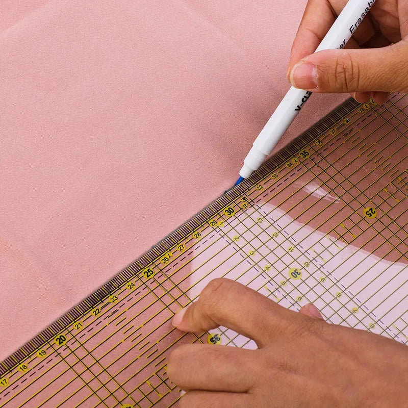 30x15cm Acrylic Patchwork Ruler with Double-Colored Grid Lines