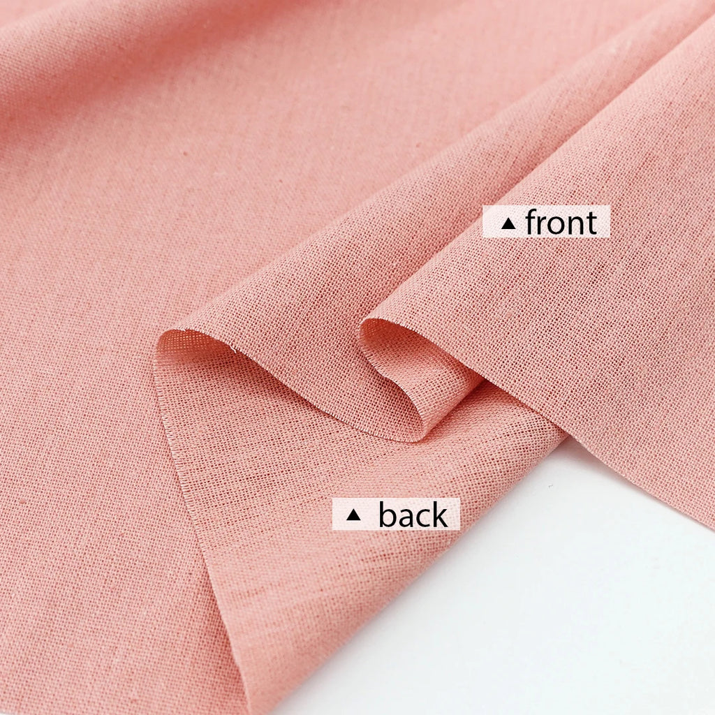 0.5m/1m/2m Pure Color Faux Cotton Linen Fabric Soft for DIY Clothing Curtain Storage Bag Home Textile Tablecloth Sewing Fabric