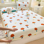 Floral Print Fitted Sheet - 500TC Polyester - 1pc or 3pc Set