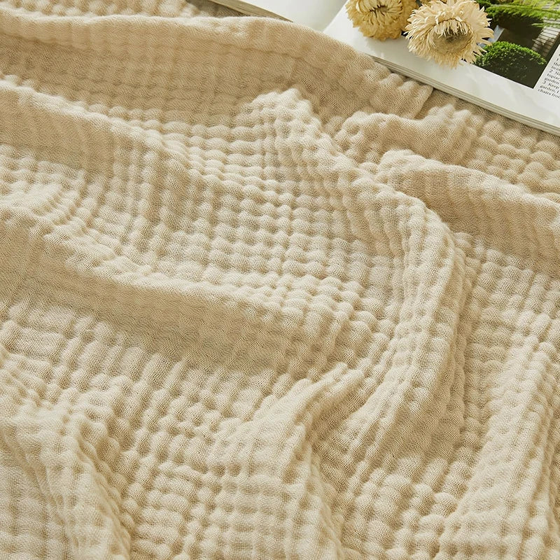 Double Gauze Cotton Muslin Fabric – 140cm Wide | Soft & Breathable for Quilting, Dresses & DIY