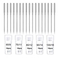 Household Sewing Machine Needles Kit – Sizes #9 #11 #12 #14 #16 #18 (10pc)