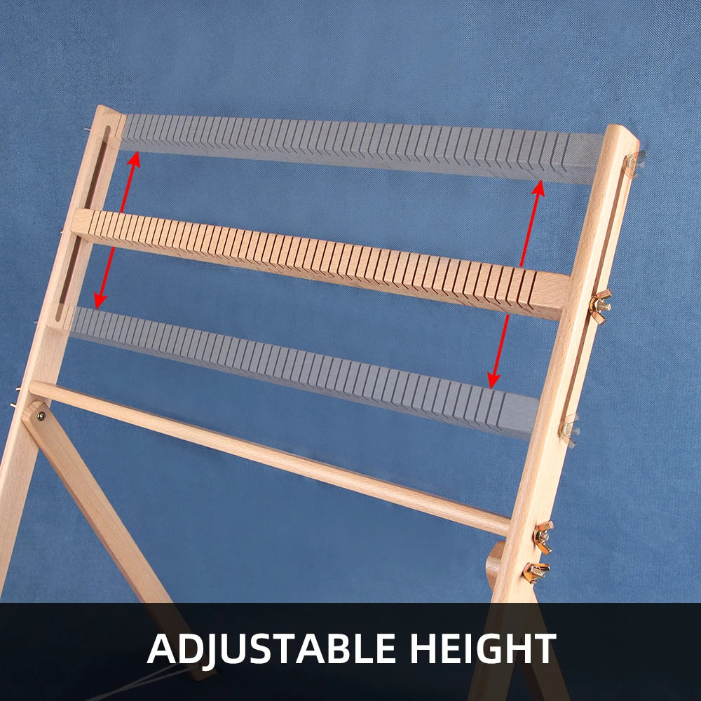 Wood DIY Weaving Loom – Beech Frame Tapestry & Carpet Knitting Tool
