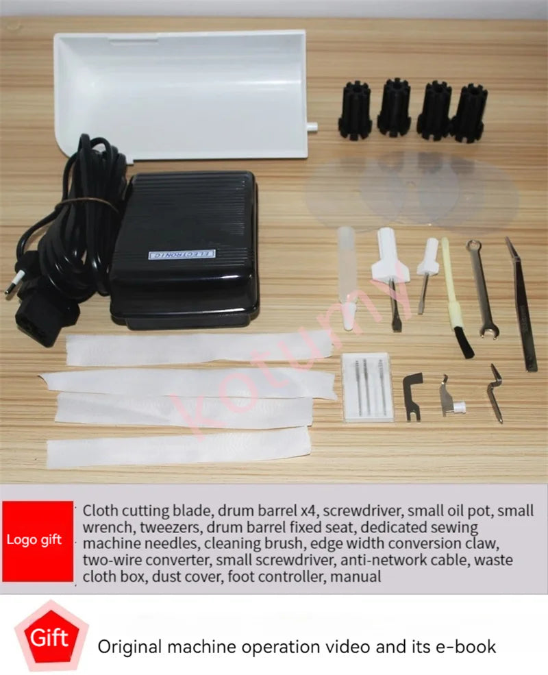 HQ320 Desktop Overlock Sewing Machine – 3/4 Thread, 100W, Electric