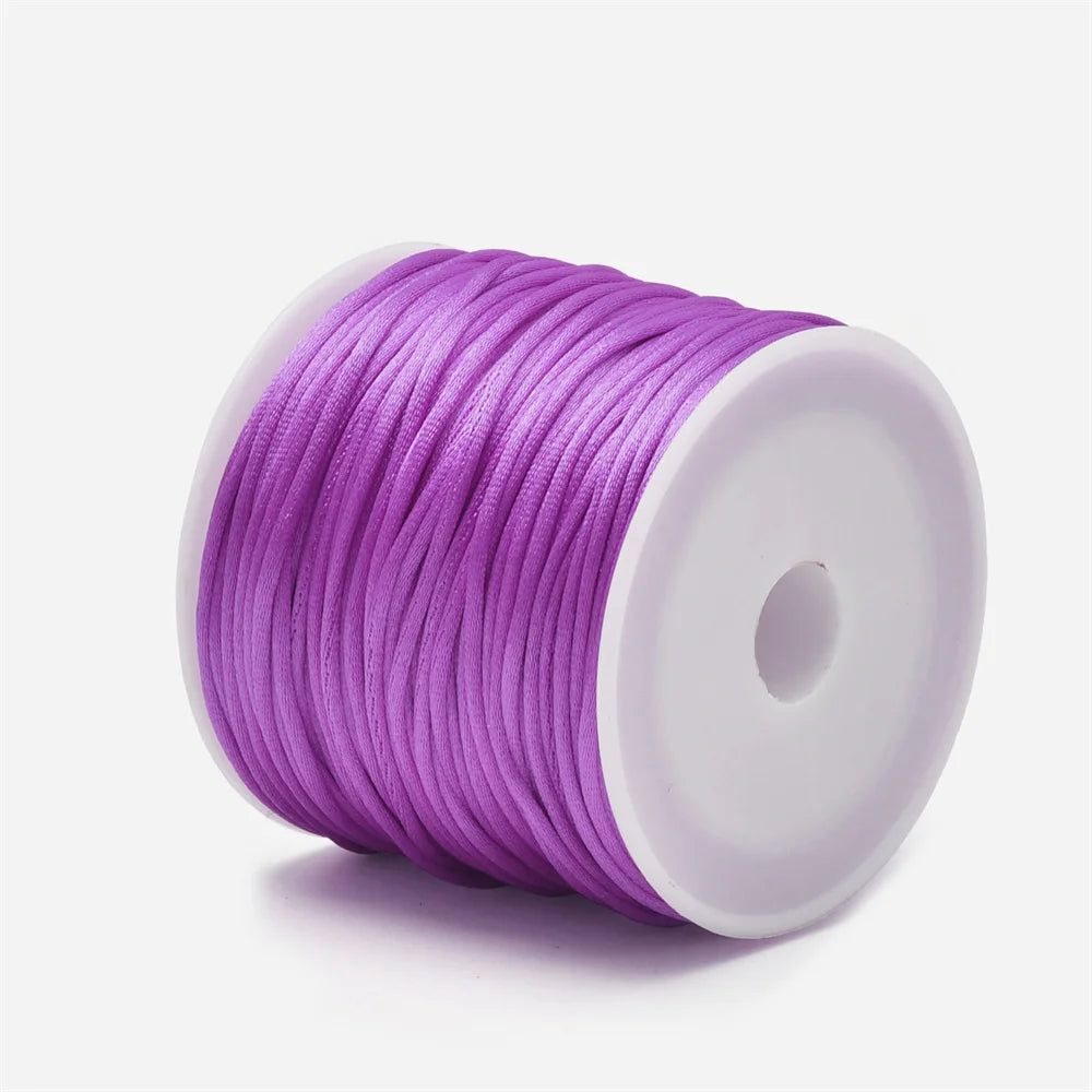 Cordón de cola de ratón satinado de 1,5 mm – Nylon, 24 yardas (22 m)