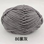 Hilo de algodón con leche de 4 cabos – 80% algodón, 20% fibra de leche | ~90 m (~98 yd) por madeja | Tejido a mano y a crochet