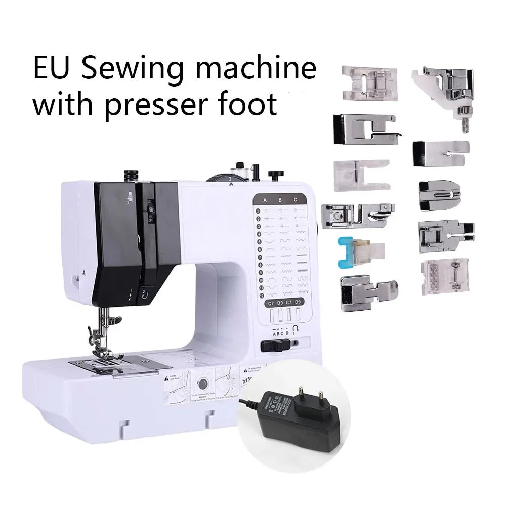 38-Stitch Mini Sewing Machine – Portable, LED Light, Foot Pedal & Bundle Options