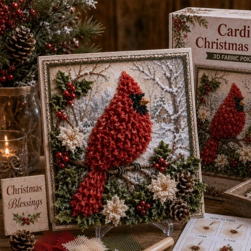 Kit de arte en tela 3D de Navidad – Decoración navideña DIY para adultos