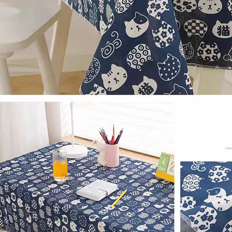 Bohemian Cotton-Linen Fabric – Japanese Money Bird Print | 0.5 or 1 Yard | DIY Quilting & Home Decor
