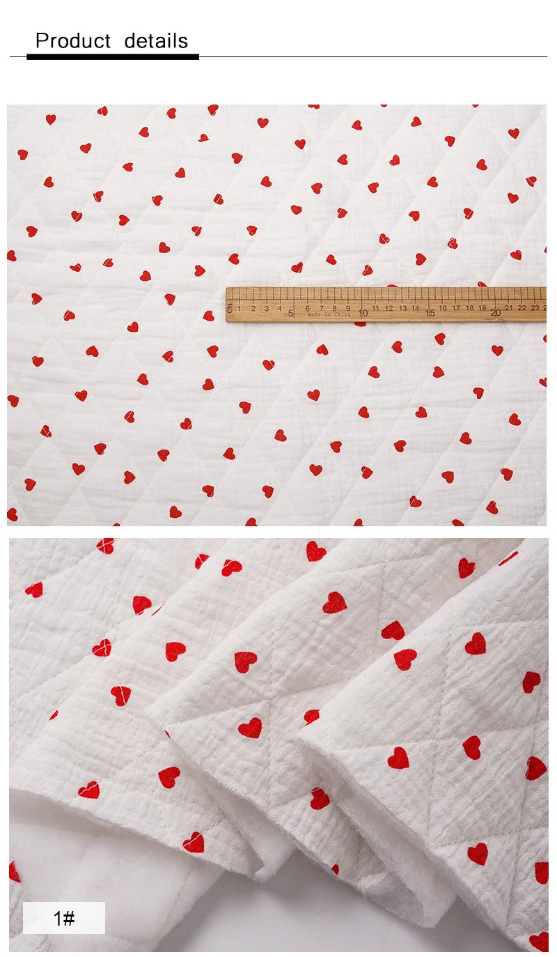 Thickened Pure Cotton Double-Layer Crepe Quilted Fabric | 135cm Wide | 0.5m, 1m & 2m