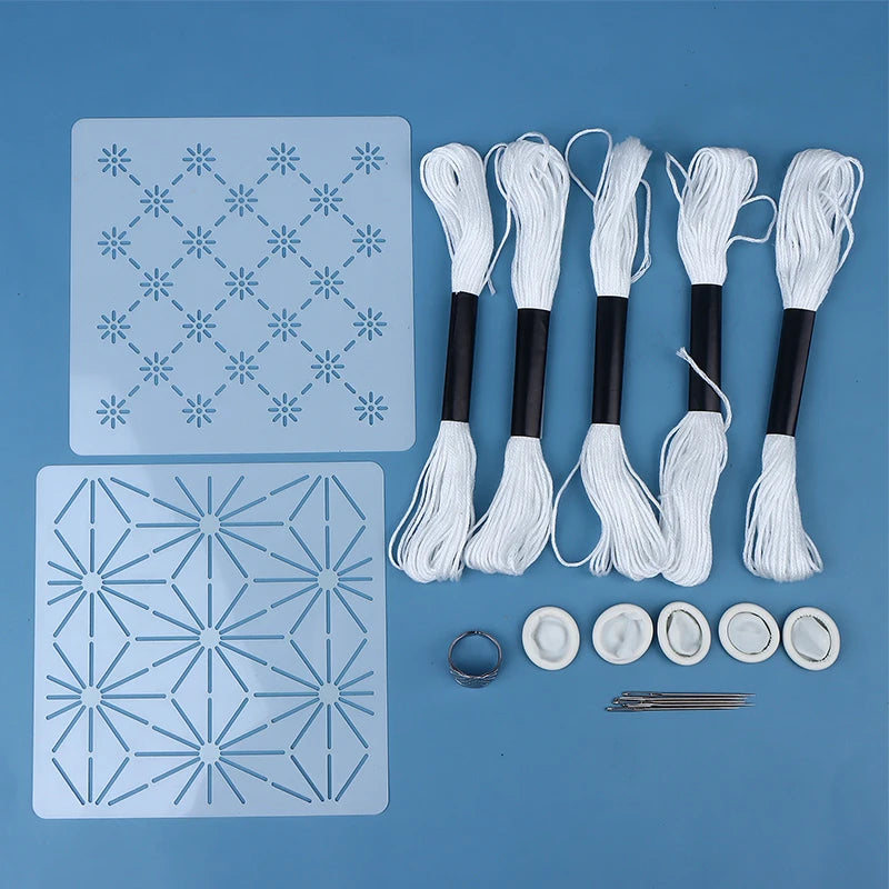 PET Embroidery & Quilting Stencil Templates – Reusable Pattern Stencils for Fabric Crafts (8 or 12 pcs)