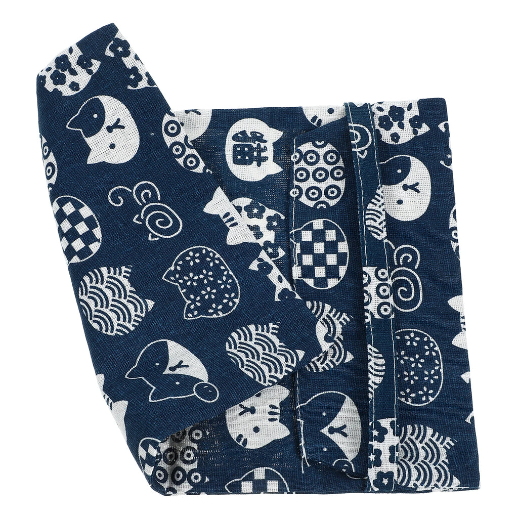 Blue Fabric Book Cover Protector – Reusable Cloth Sleeve for Hardcover Books, Diaries & Textbooks