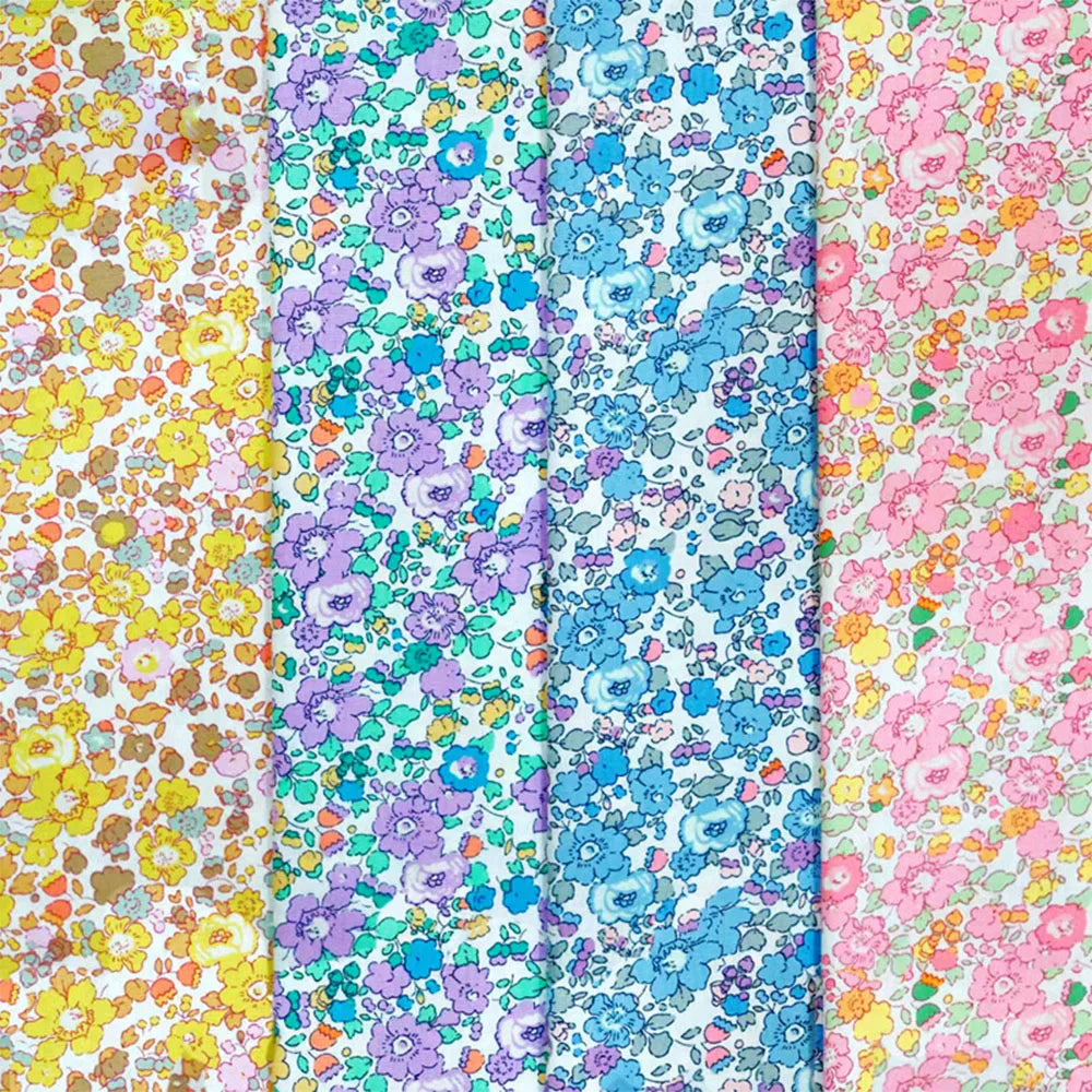 Fabric - 40 Precut Strips (6.35 X 49.78 cm) for Quilting And Sewing, 20 Floral Prints Assortment, 100% Material,