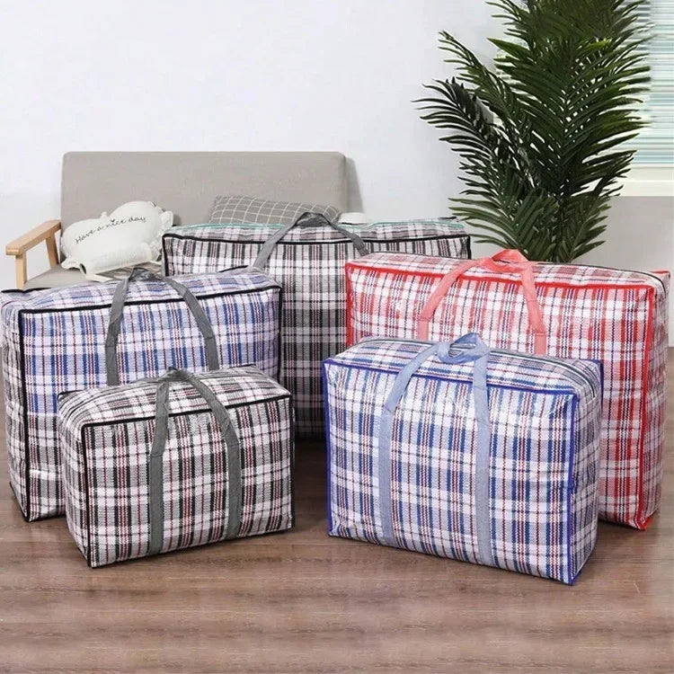 Large Capacity Quilt & Blanket Storage Bag – Dustproof Woven Organizer