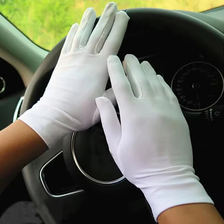 White Cotton Etiquette Gloves | Quilting, Jewelry, Waiter & Work Gloves
