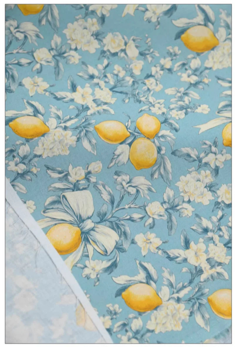 Bowknot & Flower Print 100% Cotton Fabric | 110cm Wide | Sold by the Half Yard
