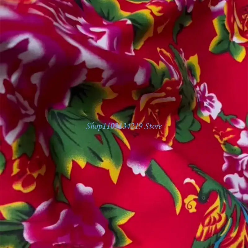 Floral Print Poly-Cotton Sateen Fabric | 160cm Wide | 7 Colors | Quilting, Clothing & Home Decor