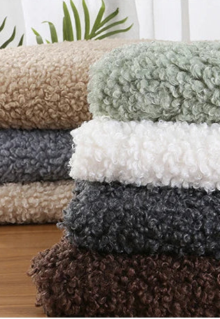 Teddy Plush Imitation Wool Fleece Fabric – 50x50cm | Soft Warm Fabric for Dolls, Pet Clothes & DIY Sewing