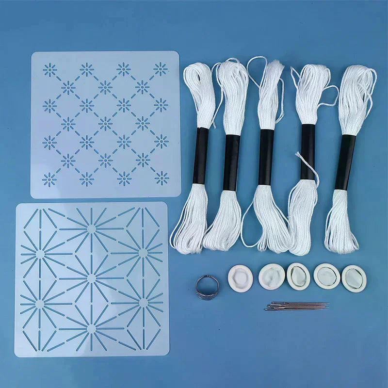 PET Embroidery & Quilting Stencil Templates – Reusable Pattern Stencils for Fabric Crafts (8 or 12 pcs)