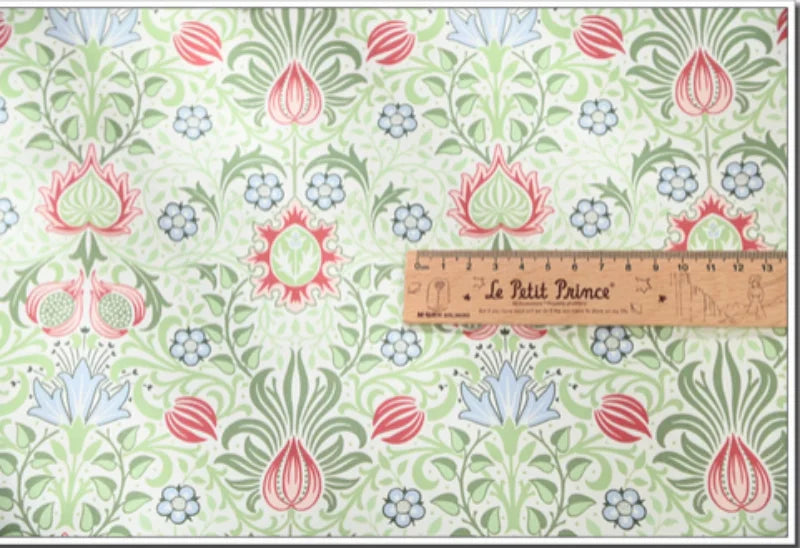 Floral Print Cotton Canvas Fabric – 110 cm Wide (43 in) | Sold Per Half Yard