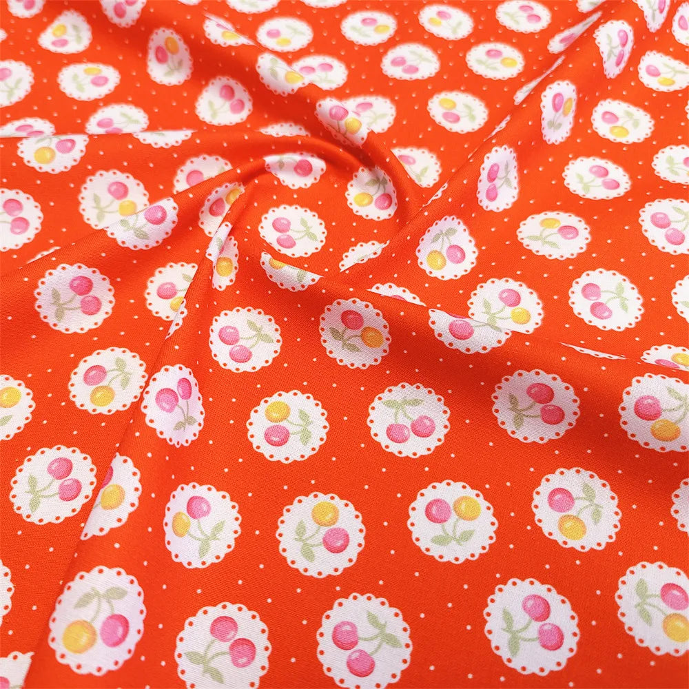 20S Cotton Cute Showa Kawaii Cat Deer Print Fabric DIY Quilting Needlework Material Sewing Dress Kids Clothes Fabrics
