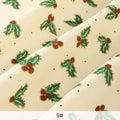 Tela estampada de pan de jengibre navideño y festivo – 100% poliéster, 150 cm de ancho