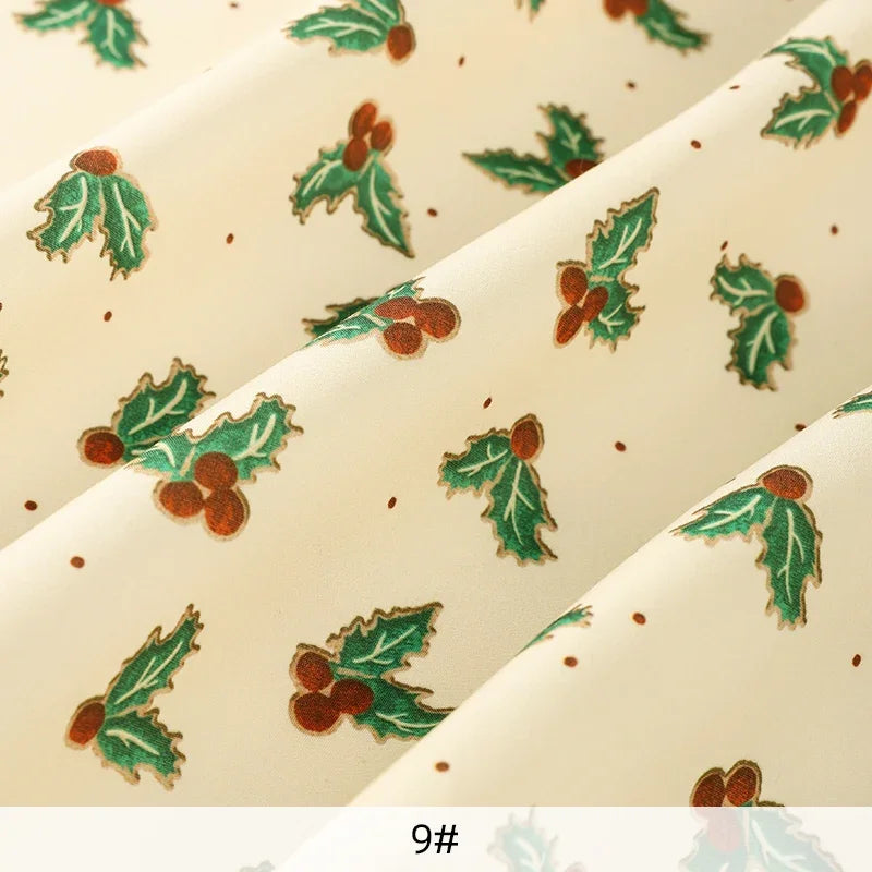 Christmas Gingerbread & Holiday Print Fabric – 100% Polyester, 150cm Wide