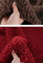 Teddy Plush Imitation Wool Fleece Fabric – 50x50cm | Soft Warm Fabric for Dolls, Pet Clothes & DIY Sewing