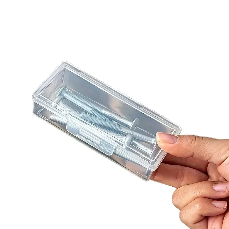 Cajas transparentes de plástico con tapas, 12 unidades | Contenedores organizadores multiusos para joyas