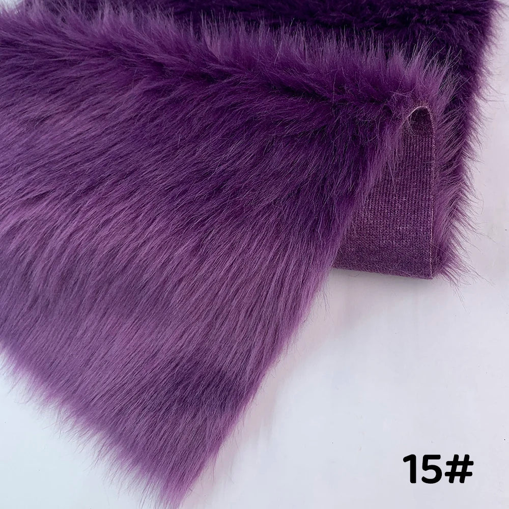 Tela de Pelo Sintético de 2.5cm de Largo – 30x50cm, Cosplay & Fursuit, 23 Colores