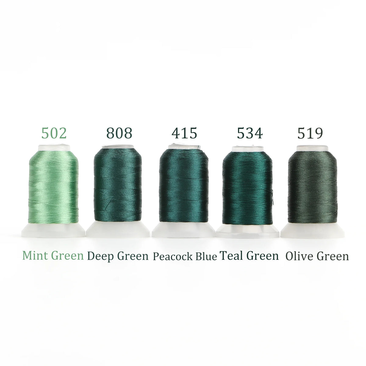 Premium 40WT Polyester Machine Embroidery Thread Set – 4 or 5 Coordinated Spools, 500m (550yd) Each