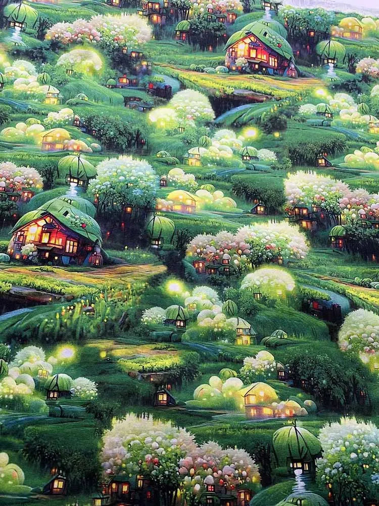 HD Digital Print Cotton Fabric | Fairy Tale Elf Design | Sold by Half Meter